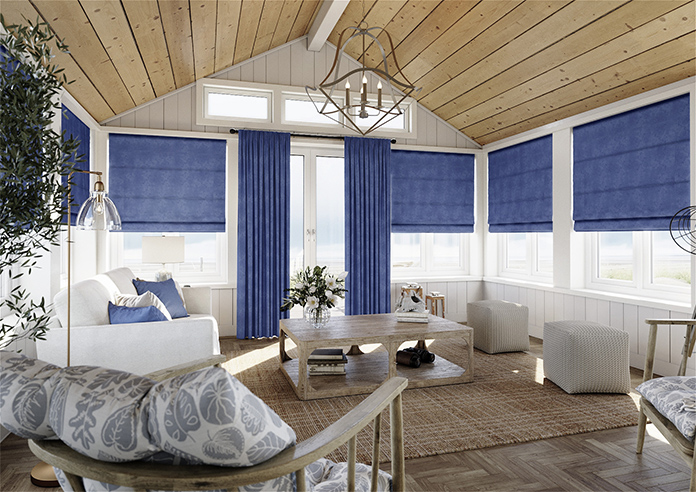 Faux Suede, Cornflower - Made to Measure Curtains - Image 7